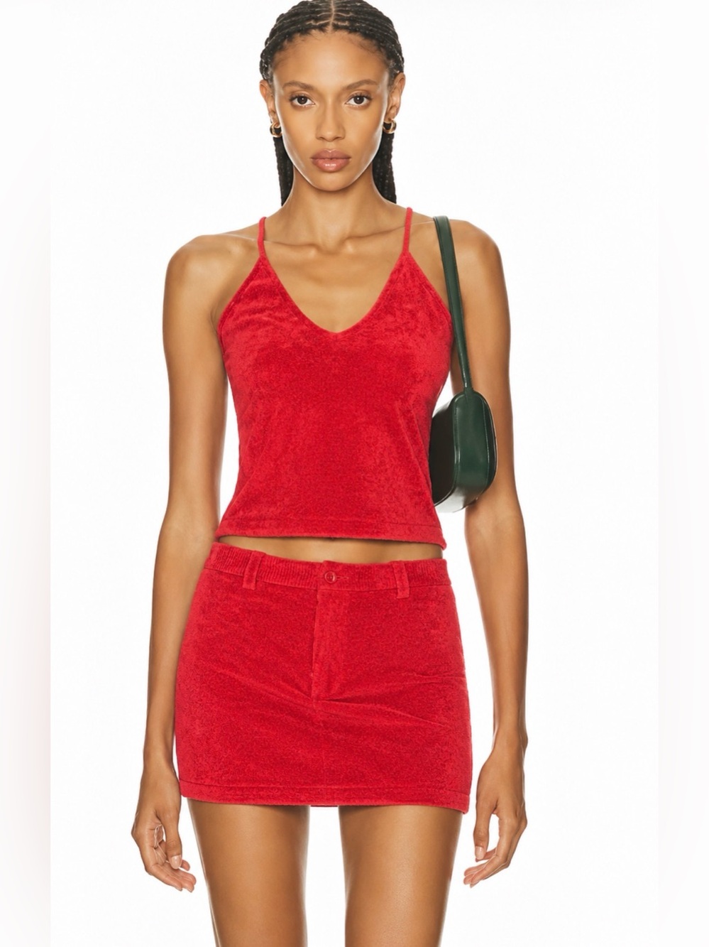 $700 SET AYA MUSE Velu Top and Mini Skirt NWT Bright Red S